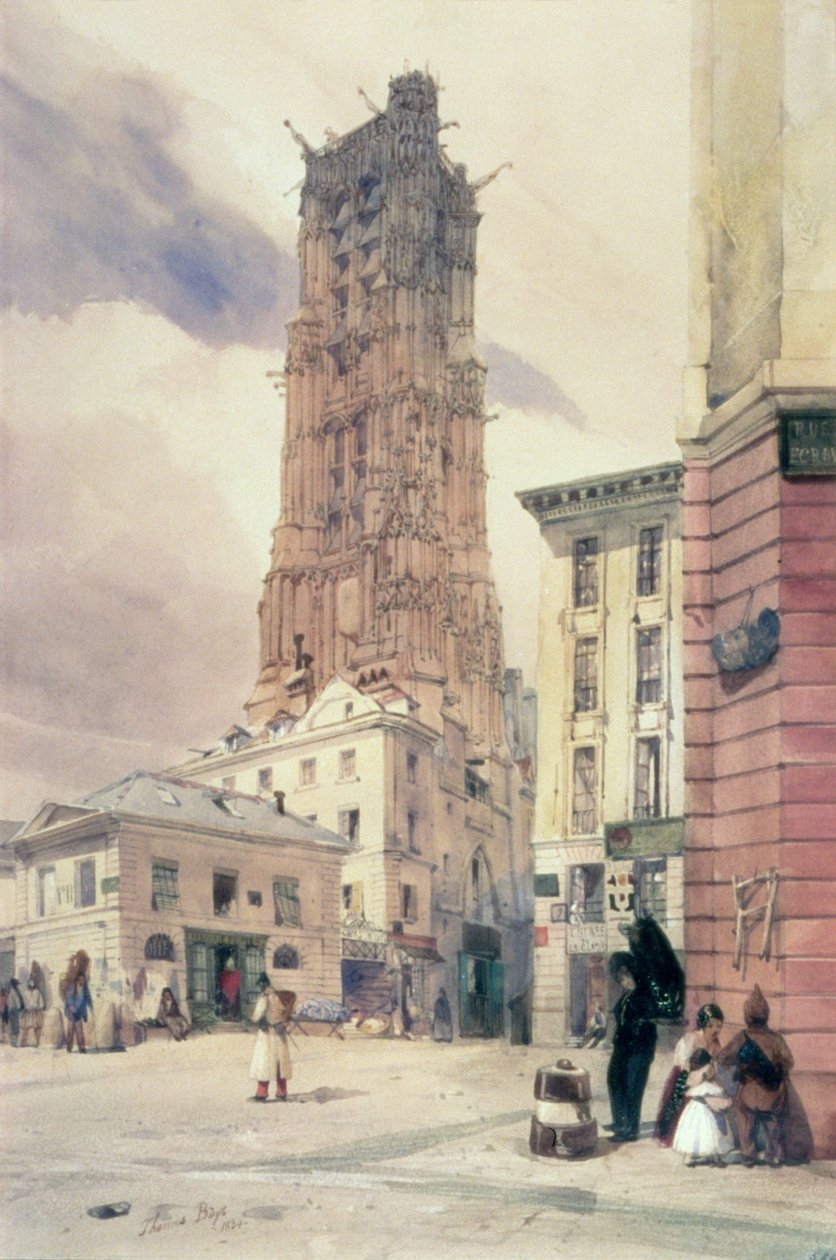 Věž svatého Jakuba, Paříž od Thomas Shotter Boys