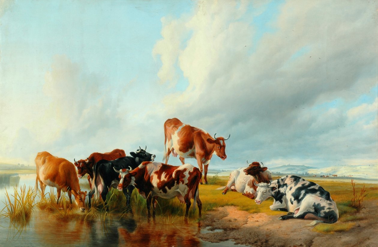 Skupina dobytka, 1877 od Thomas Sidney Cooper