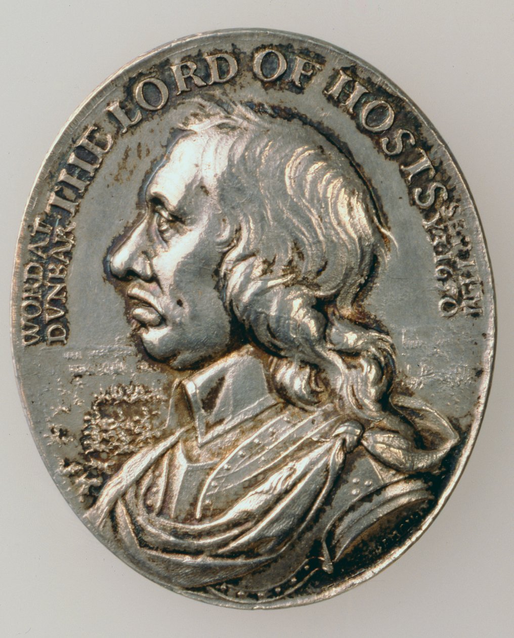 Dunbarova medaile zobrazující Olivera Cromwella (1599-1658) 1650 (avers) (stříbrná) (reverzní viz 168066) od Thomas Simon