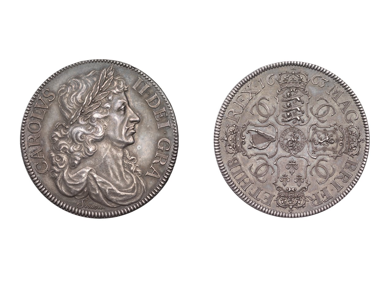 Petiční koruna, 1663 (kov) od Thomas Simon