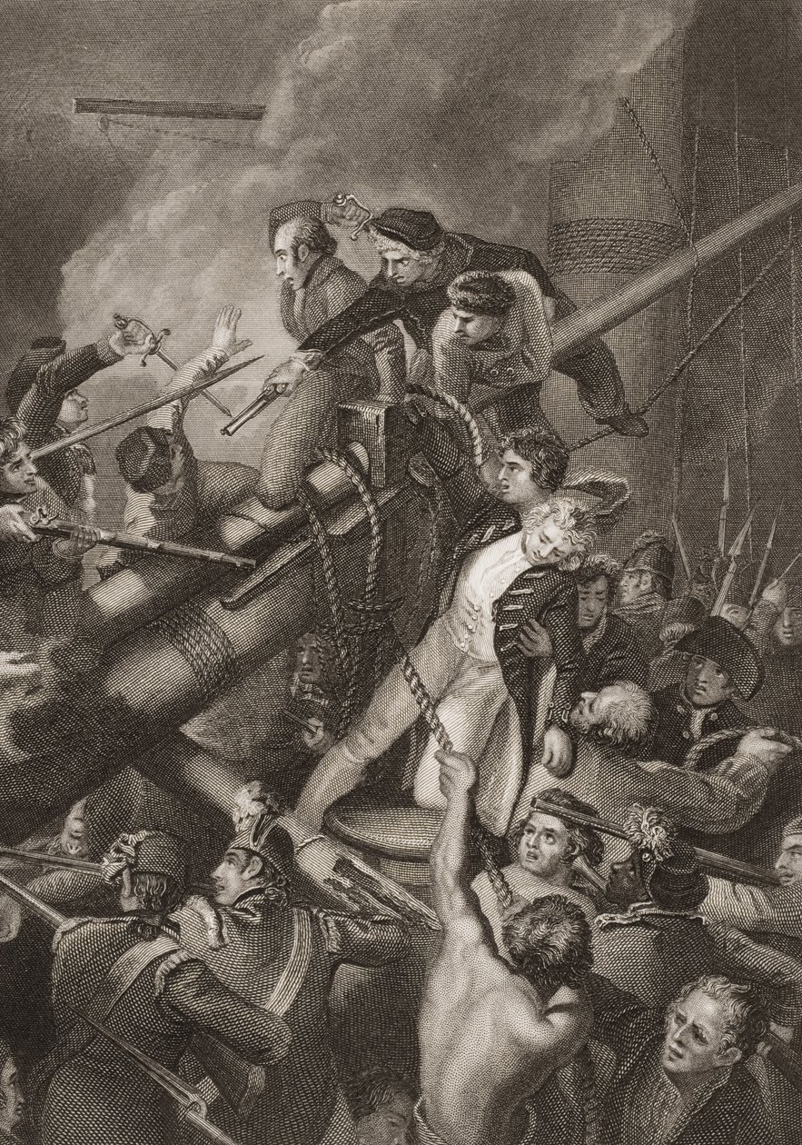 Smrt kapitána Faulknora, ilustrace z knihy "England