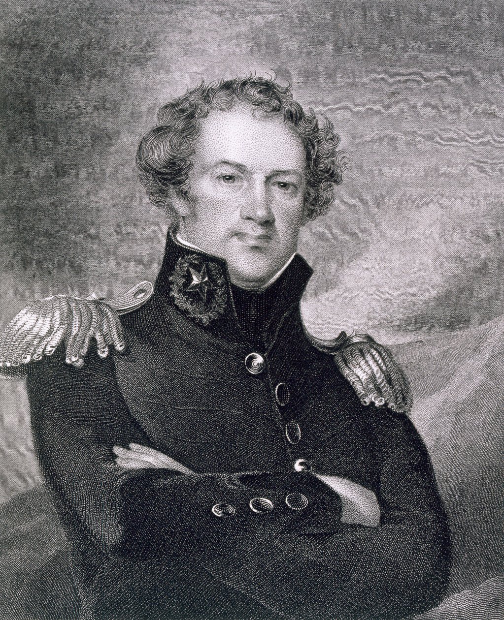 Generálmajor Alexander Macomb (1782-1842), rytý James Barton Longacre (1794-1869) od Thomas Sully