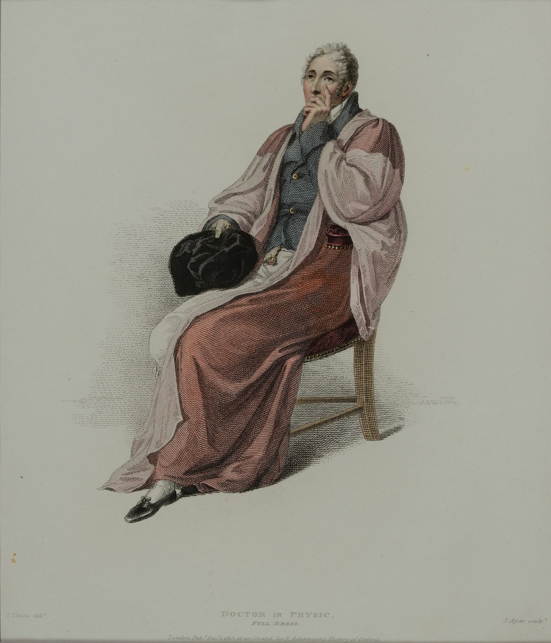 Doctor of Physic in full dress, rytina J. Agar, publikovaná v R. Ackermann