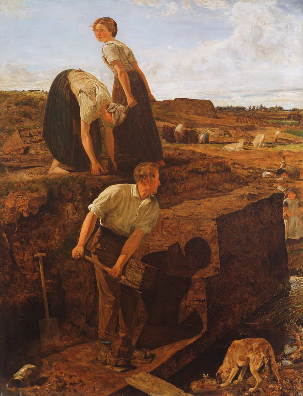 Těžba rašeliny, 1869 od Thomas Wade