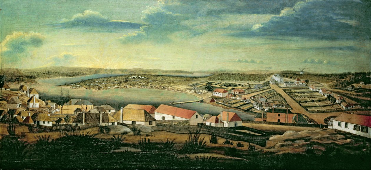 Sydney, hlavní město Nového Jižního Walesu, kolem roku 1800 od Thomas Watling