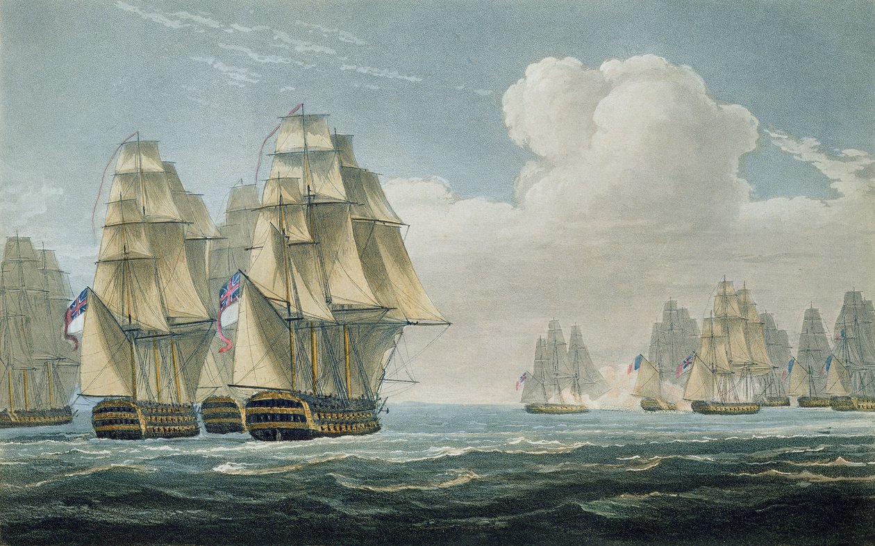 Po bitvě u Trafalgaru, 21. října 1805, vyryl F.C. Lewis pro „Námořní chronologii Velké Británie“ od J. Ralfe, publikovanou v roce 1820 od Thomas Whitcombe