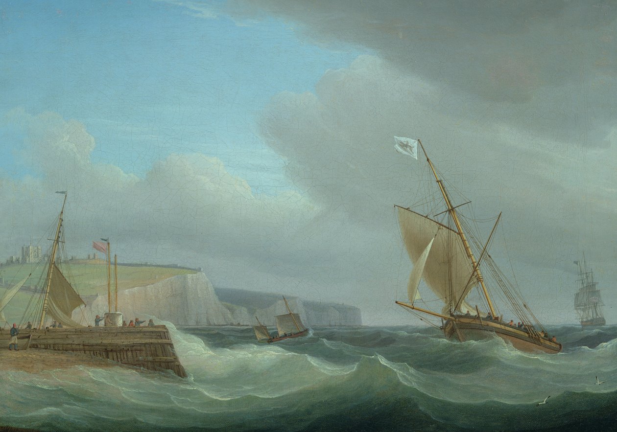 Odeslání z Doveru, cca 1760 (pár viz 444855) od Thomas Whitcombe