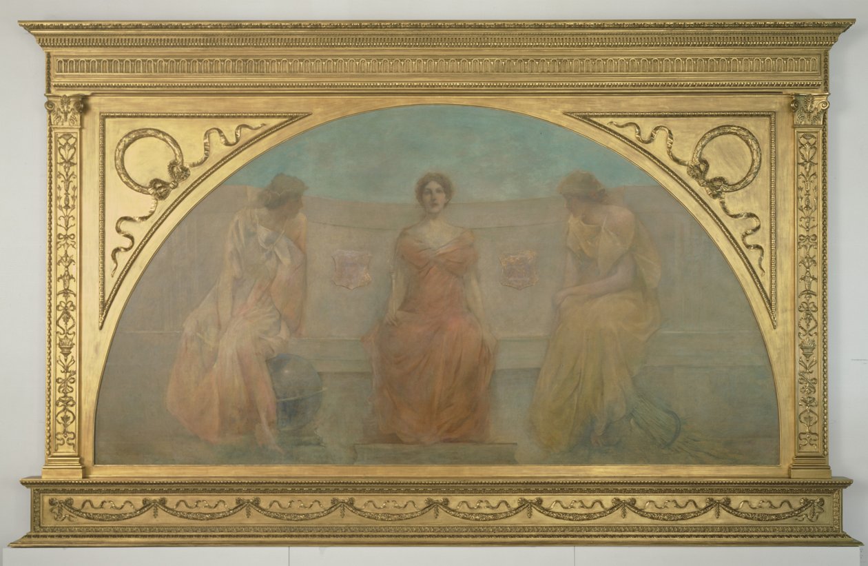 Obchod a zemědělství přináší bohatství do Detroitu, 1900 od Thomas Wilmer Dewing