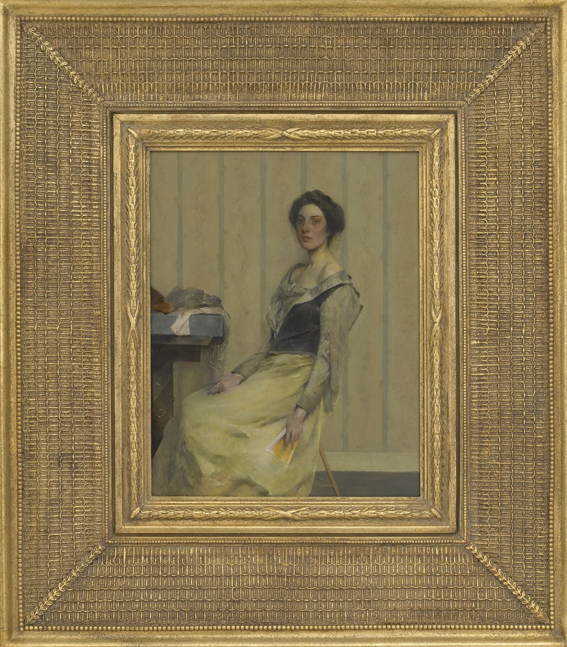 La Comedienne, 1906 (olej na dřevěné desce) od Thomas Wilmer Dewing