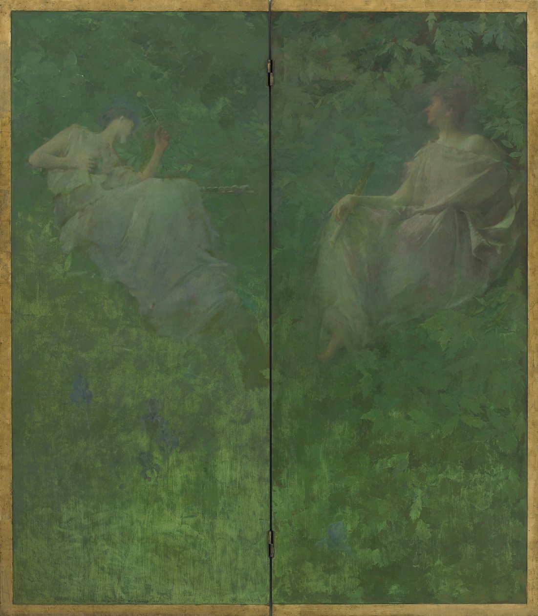 The Four Sylvan Sounds, 1896-97 (olej na dřevěných deskách) od Thomas Wilmer Dewing