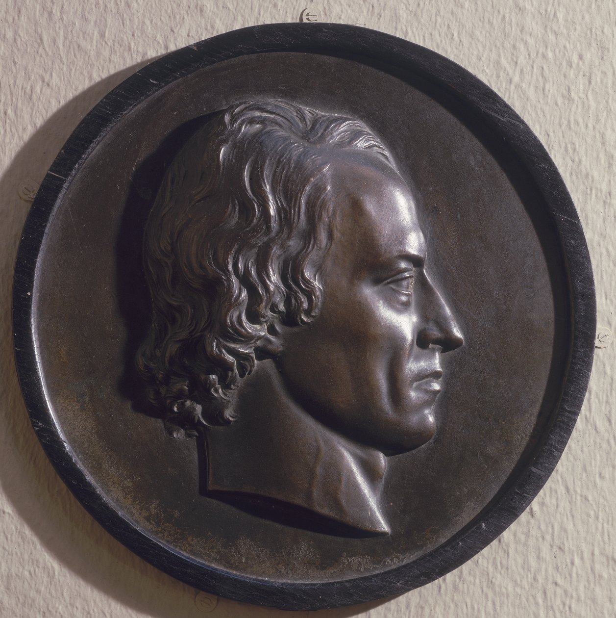 Portrétní medailon Alfreda, Lorda Tennysona (1809-92) (bronz) od Thomas Woolner
