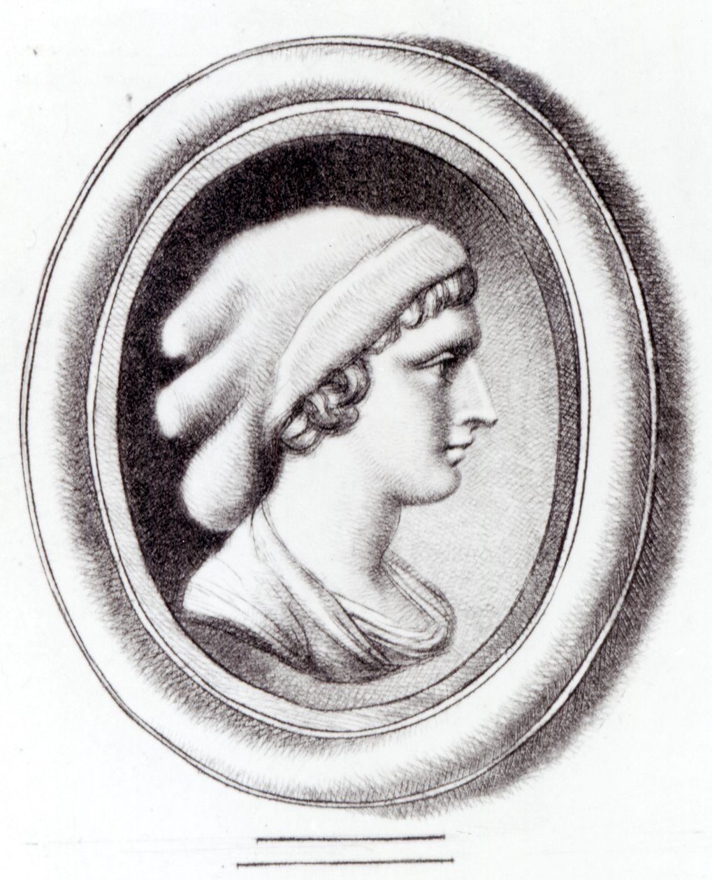 Portrét Sapfó od Thomas Worlidge