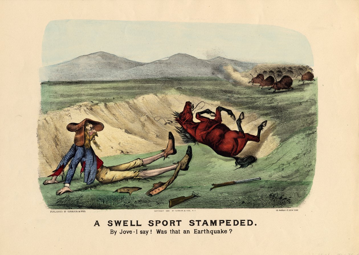 Nabubřelý sport vyražený, hospoda. od Currier und Ives, 1882 od Thomas Worth