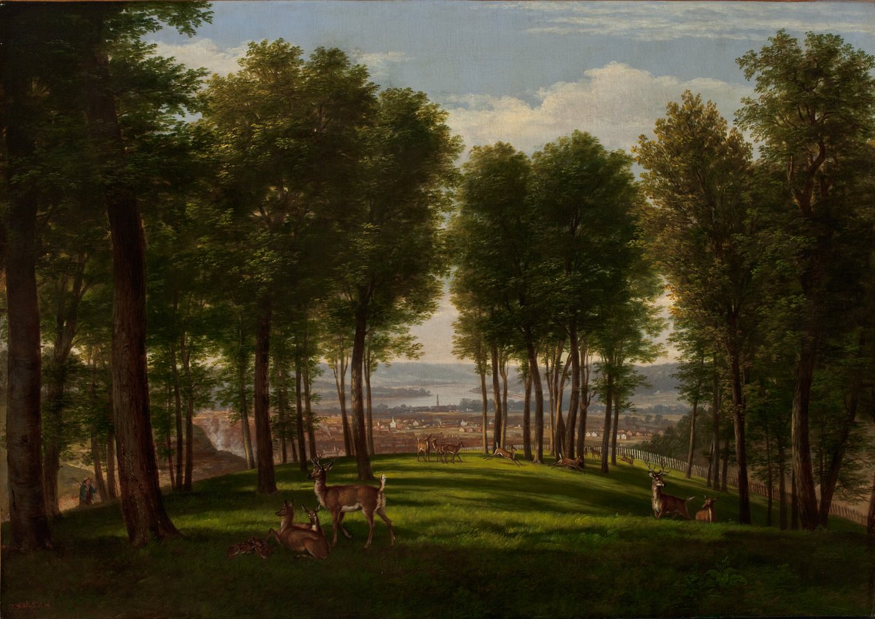 Pohled na Cincinnati, Ohio od Thomas Worthington Whittredge