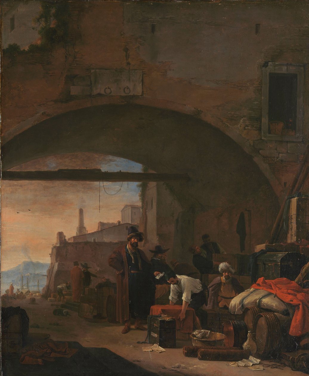 Pohled na levantský přístav, 1640-77 od Thomas Wyck