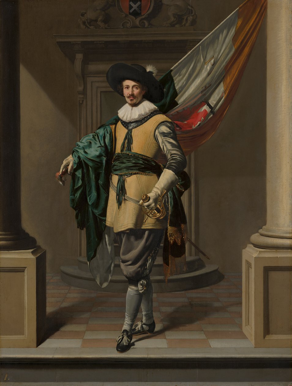 Portrét Loef Vredericx (1590-1668) jako standardního nositele od Thomas de Keyser