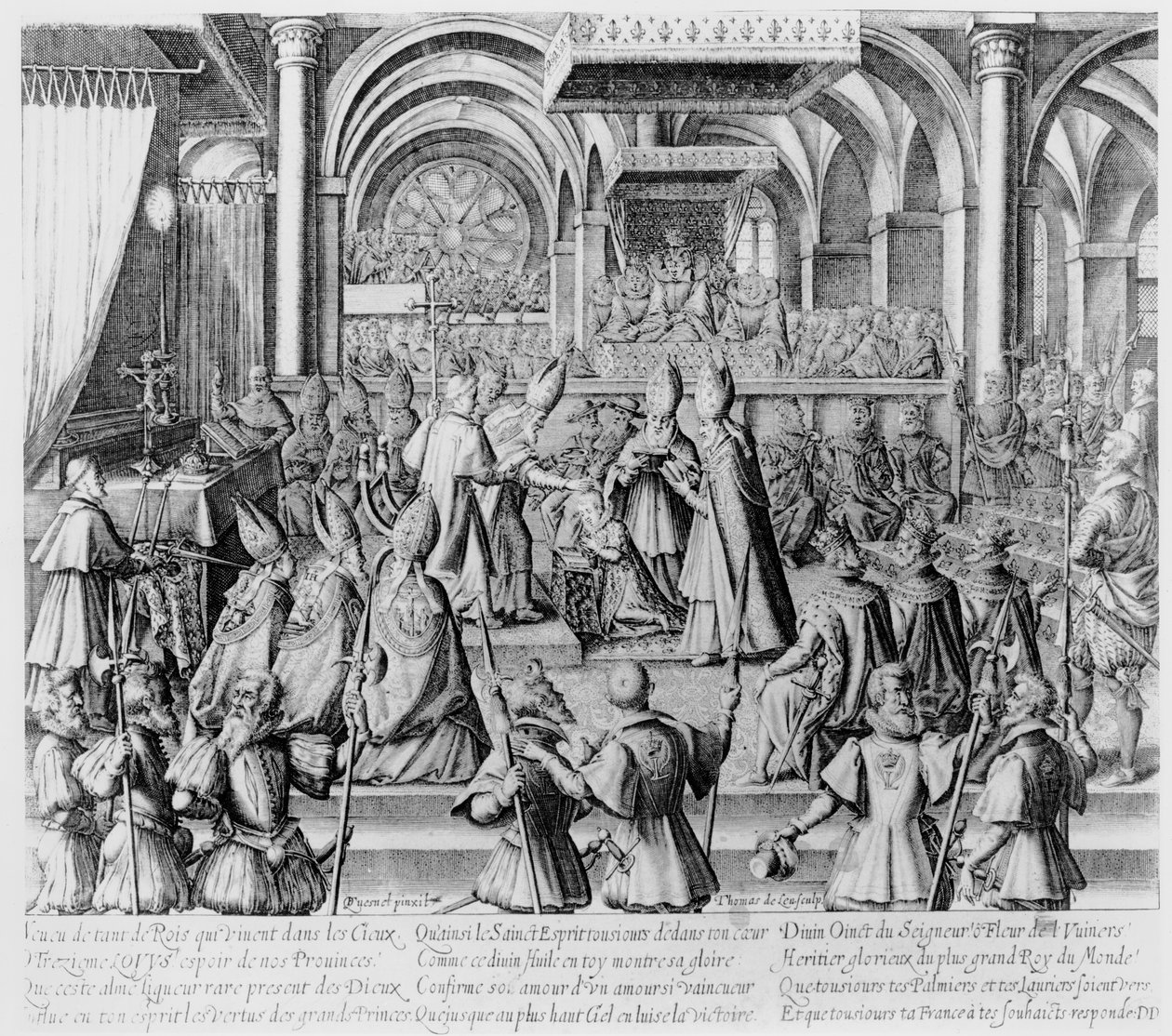 Obřad korunovace Ludvíka XIII v Remeši, 17. října 1610 od Thomas de Leu