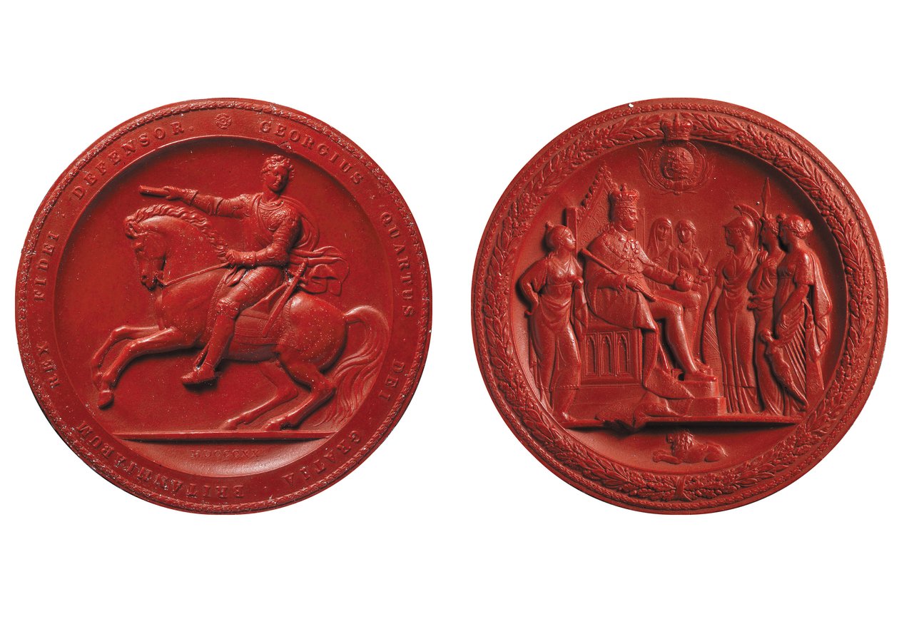 Velká pečeť Jiřího IV., cca 1821 (vosk) od Thomas the Elder Wyon