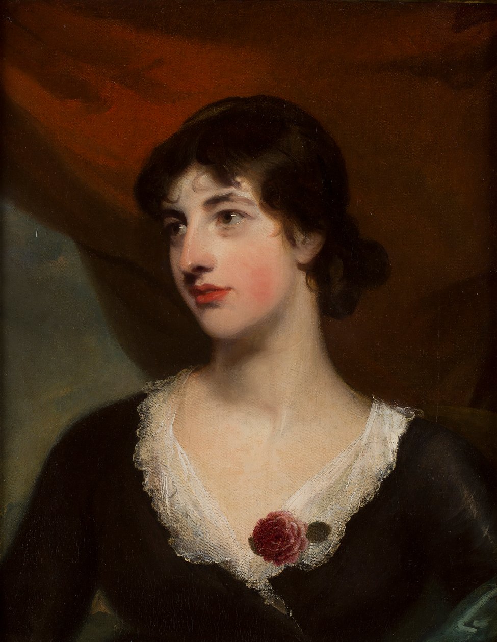 Zpěvačka Mary Ann Paton (1802-1864), později známá jako paní Woodová (olej na plátně) od Thomas and studio Lawrence