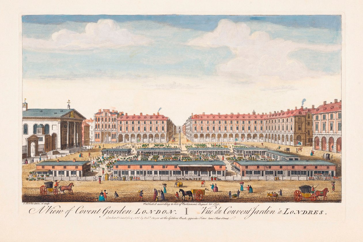 Pohled na Covent Garden, Londýn od Thomas (after) Bowles