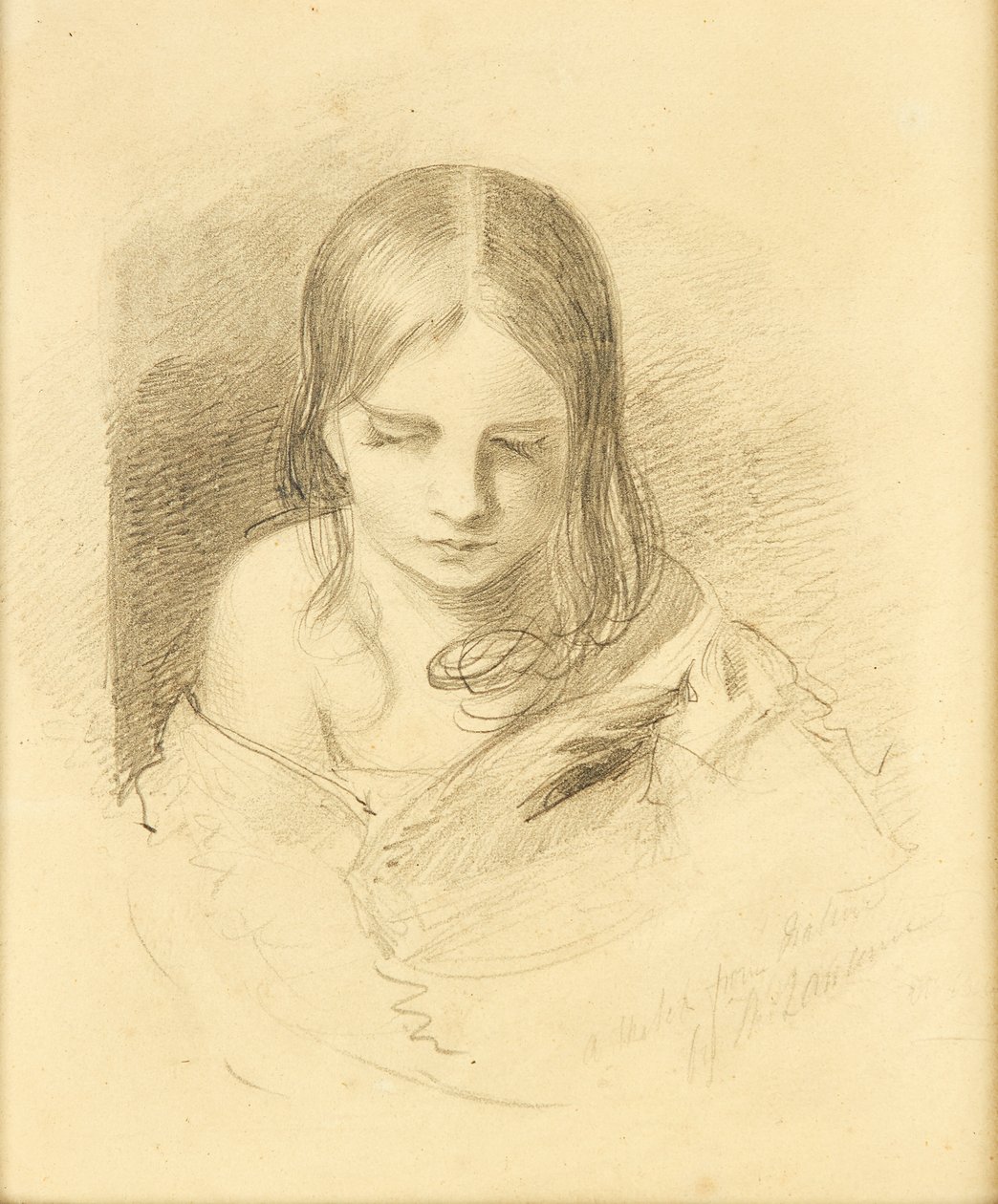 Sketch From Nature, Said To Be Ines Fletcher (tužka) od Thomas (after) Lawrence