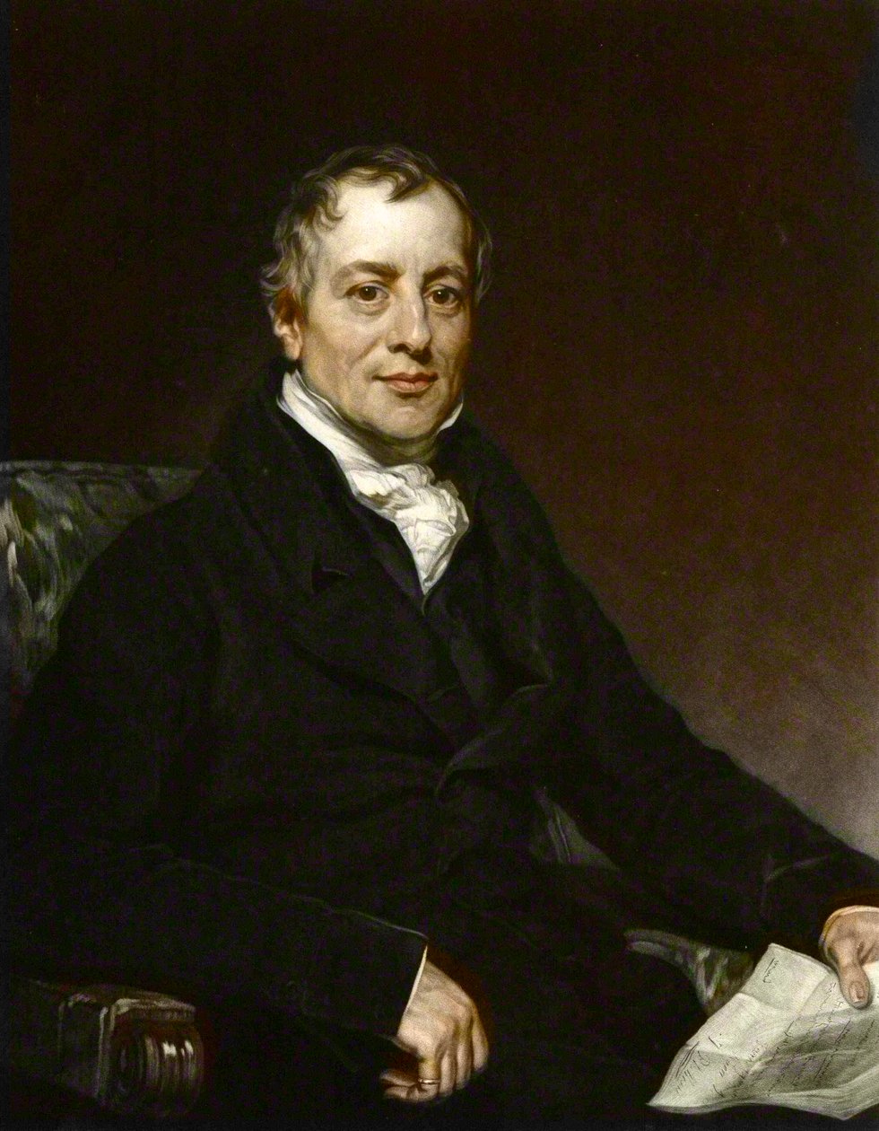 Portrét Davida Ricarda - rytina podle Thomase Phillipse - David Ricardo (1772 - 1823), britský ekonom od Thomas (after) Phillips