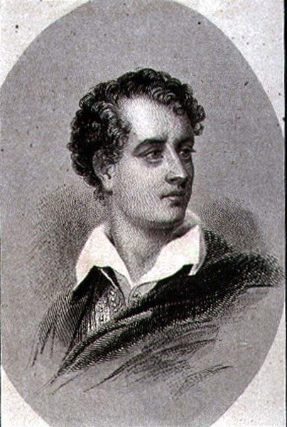 Portrét George, Lord Byron (1788-1824) (rytina) od Thomas (after) Phillips