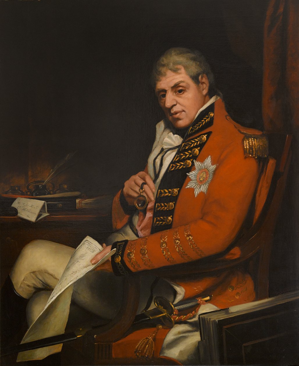 The Rt. Ctihodný generál Hely-Hutchinson, 2. hrabě z Donoughmore (olej na plátně) od Thomas (after) Phillips