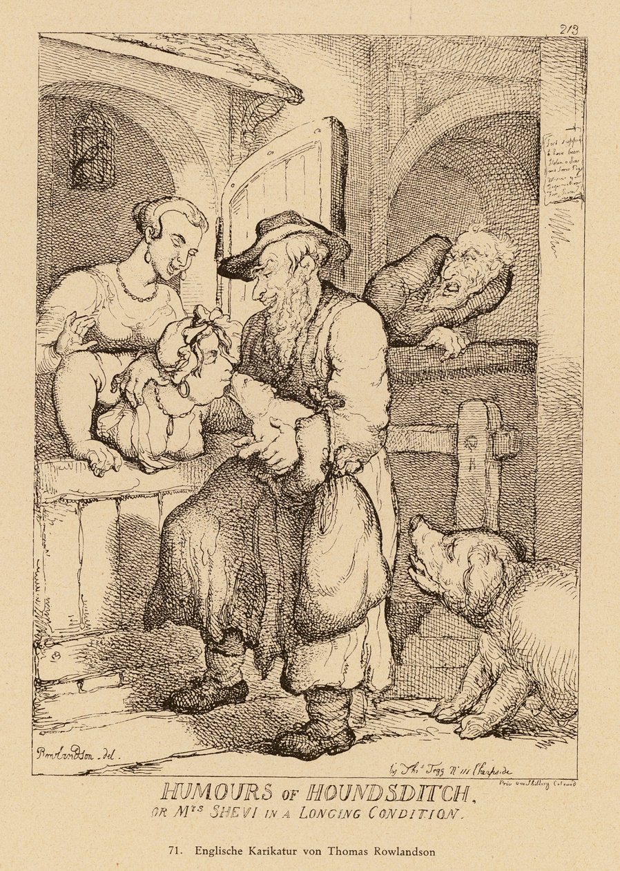 Humours of Houndsditch od Thomas (after) Rowlandson