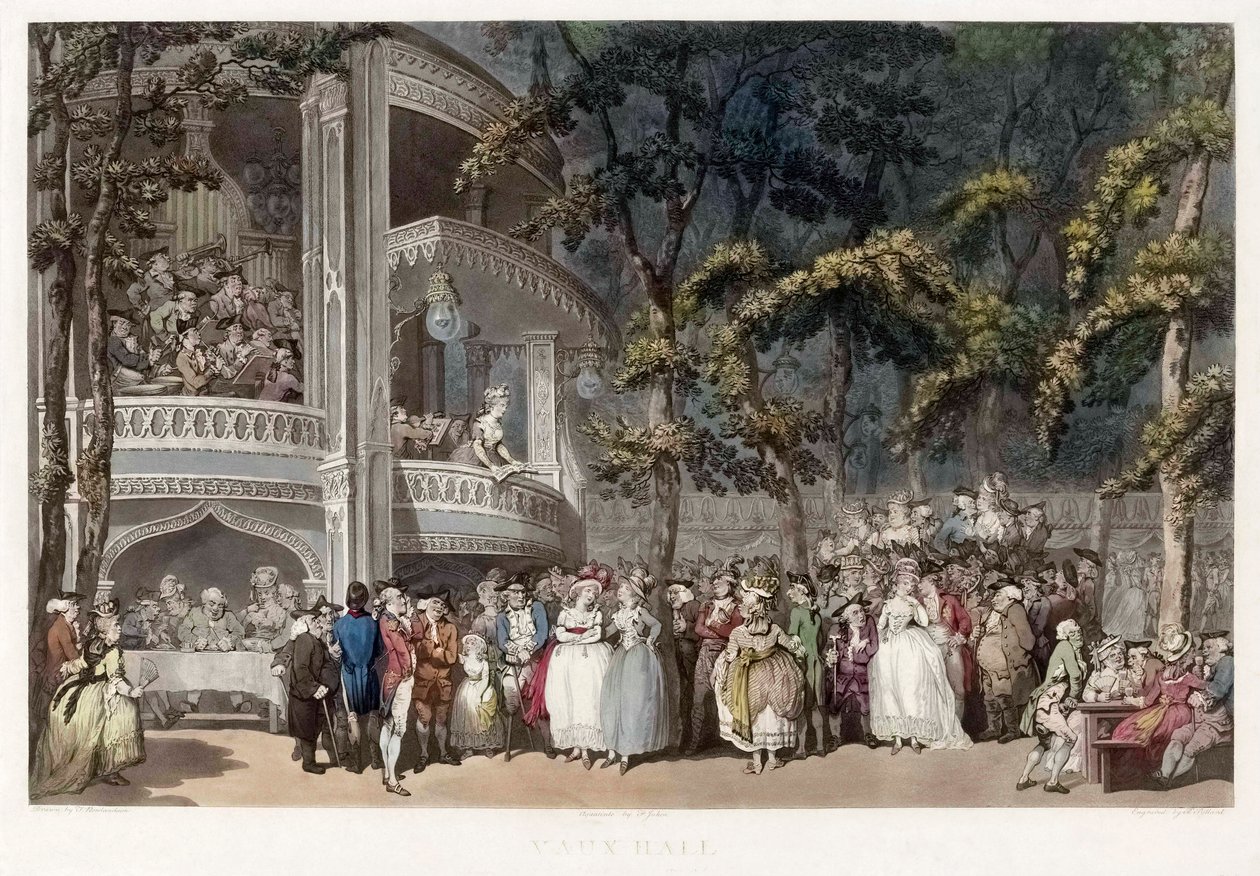 Vauxhall Gardens, Londýn v 18. století od Thomas (after) Rowlandson