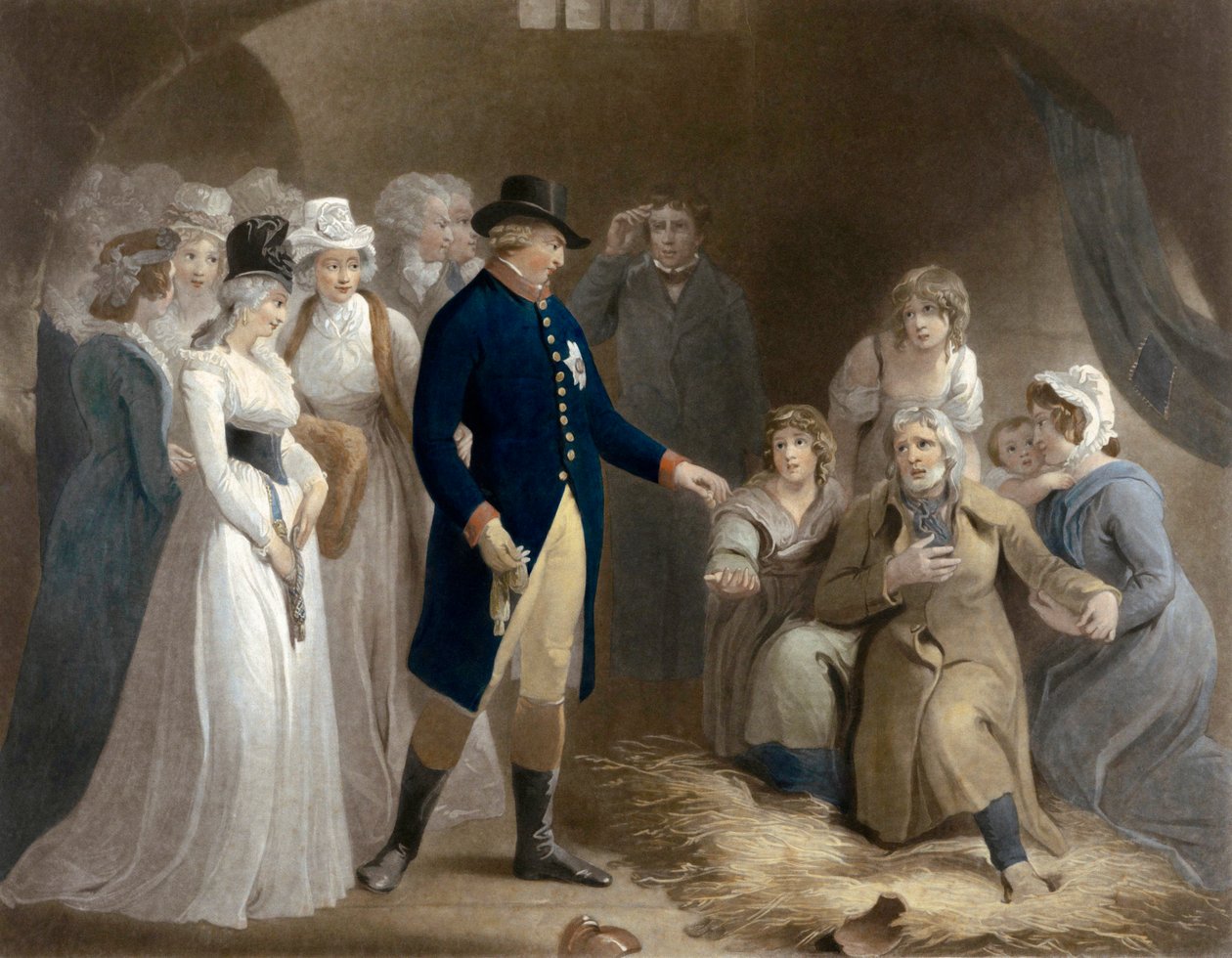 George III navštíví věznici v Dorchesteru. Královská dobrota. od Thomas (after) Stothard