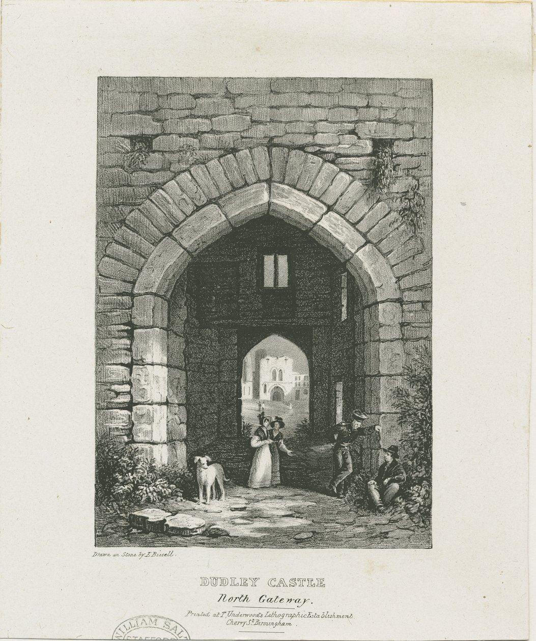 Dudley Castle - North Gateway: rytina a [?19. století] (tisk) od Thomas (after) Underwood