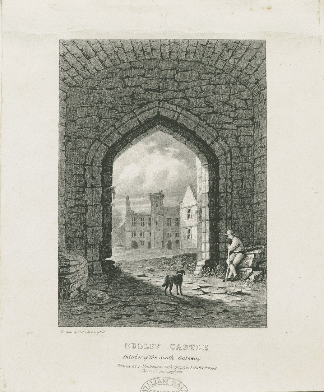 Dudley Castle - The Keep: rytina a [? 19. století] (tisk) od Thomas (after) Underwood
