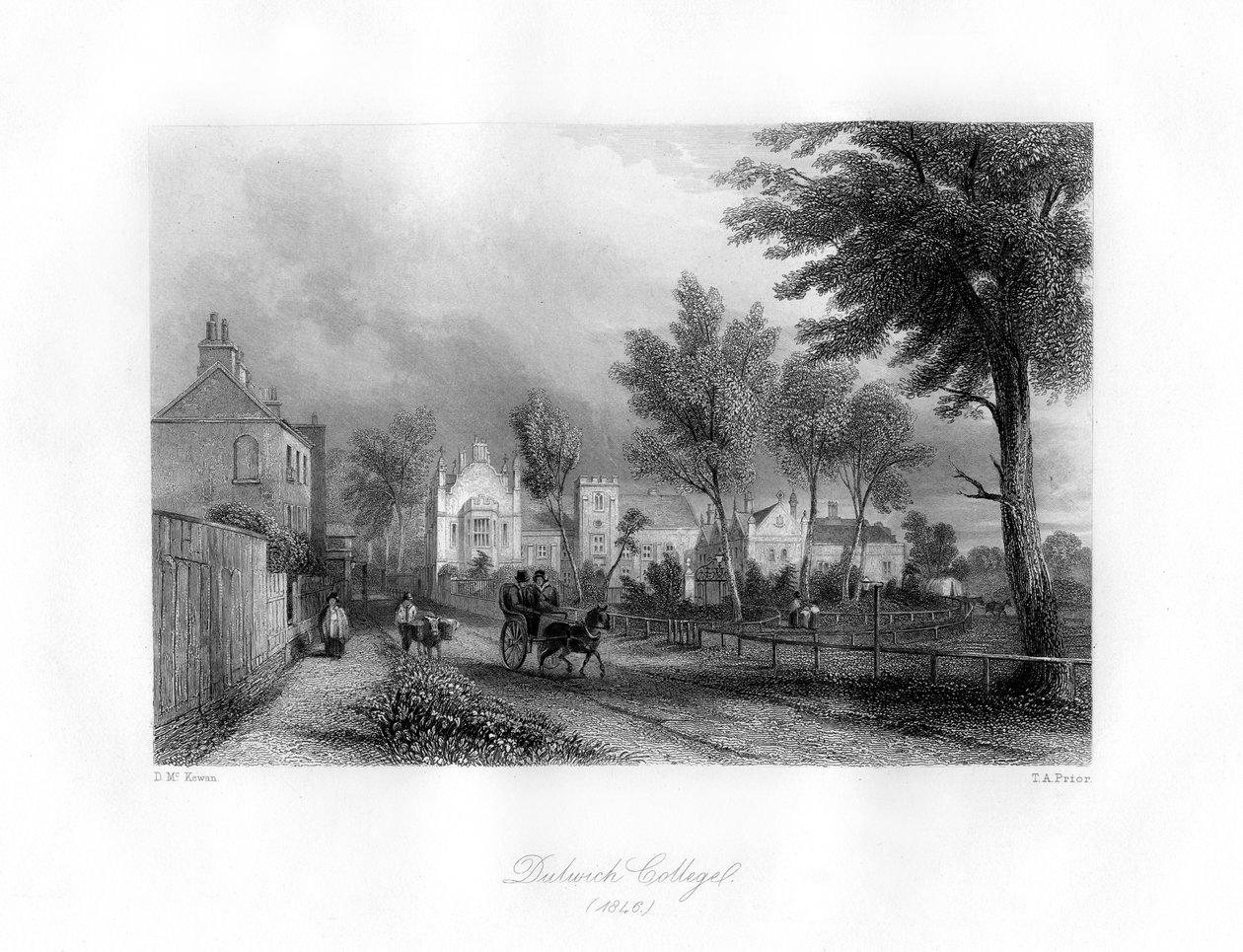 Dulwich College, Dulwich, jihovýchodní Londýn, 1846. od Thomas Abel Prior