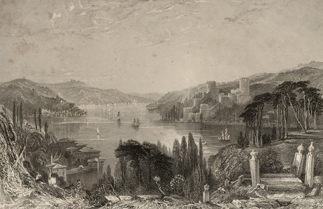 Boumeli Hissar neboli hrad Evropy od Thomas Allom
