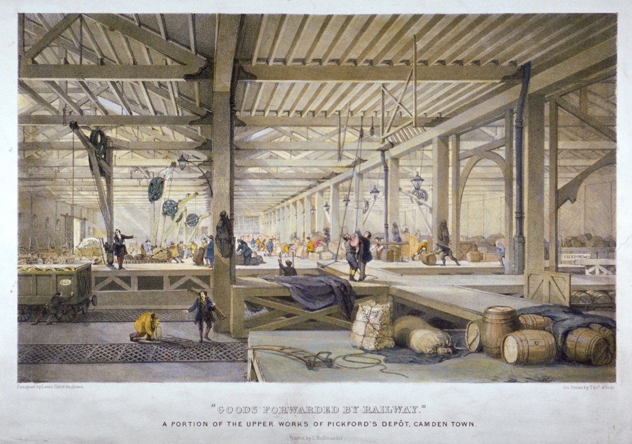 „Zboží přepravované po železnici“, 19. století od Thomas Allom