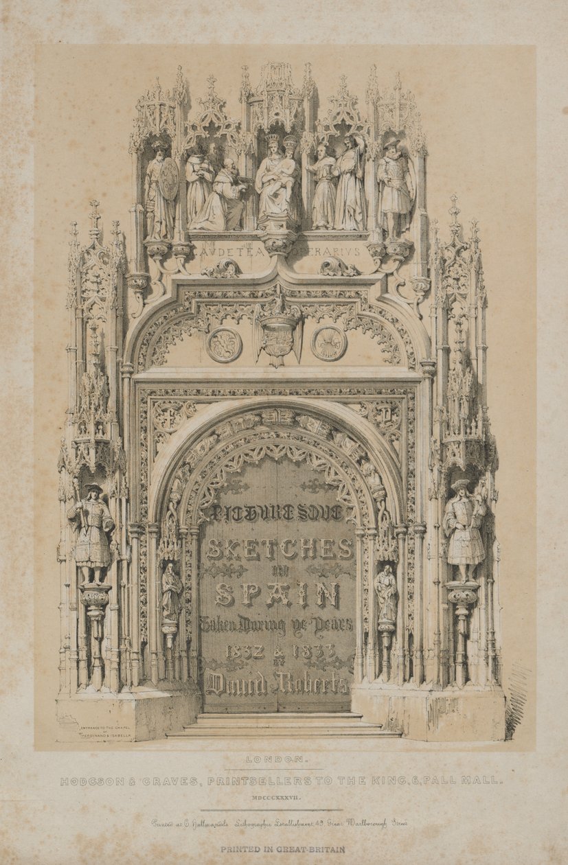 Malebné skici ve Španělsku: Titulní strana, 1837. od Thomas Allom