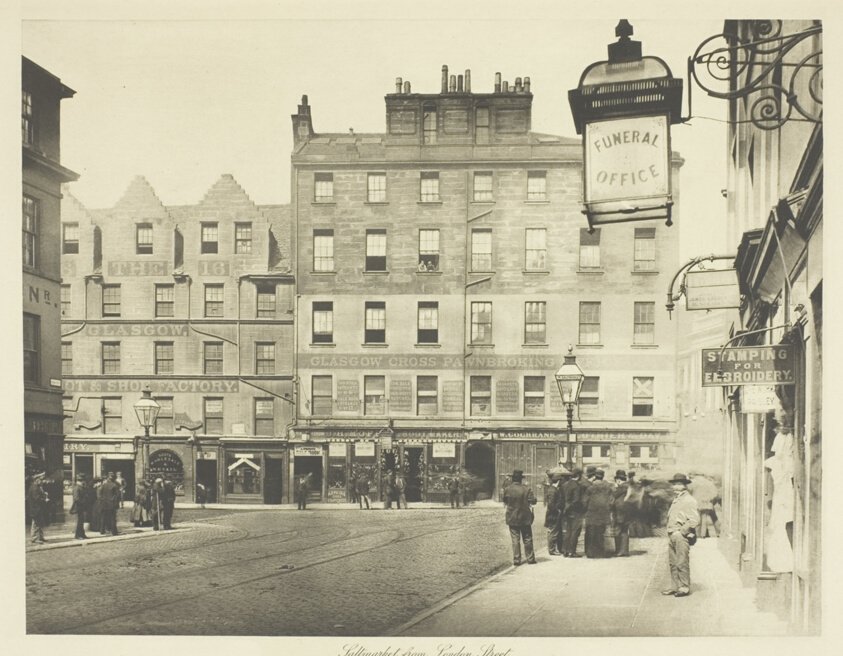 Saltmarket z London Street od Thomas Annan
