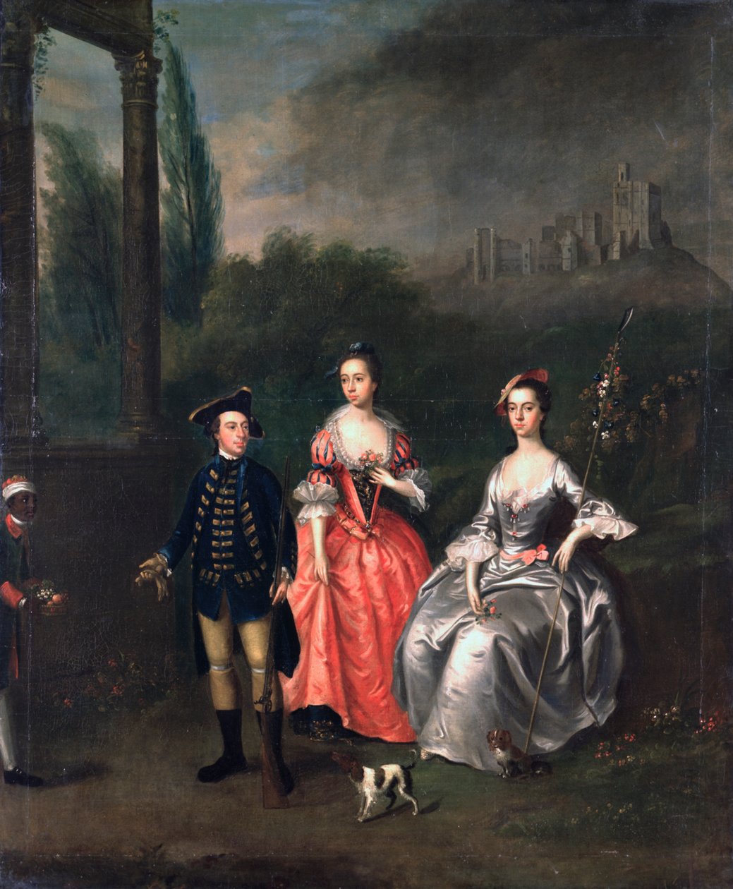 Portrét kapitána Fenwicka, jeho manželky Isabelly Ordeové a jeho sestry Ann, kolem roku 1746 od Thomas Bardwell