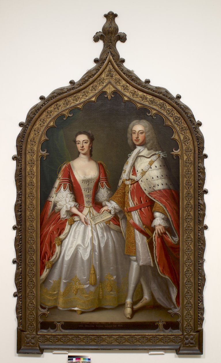 Thomas Fermor, 1. hrabě z Pomfretu a Henrietta Louisa, hraběnka z Pomfretu, asi 1750 od Thomas Bardwell