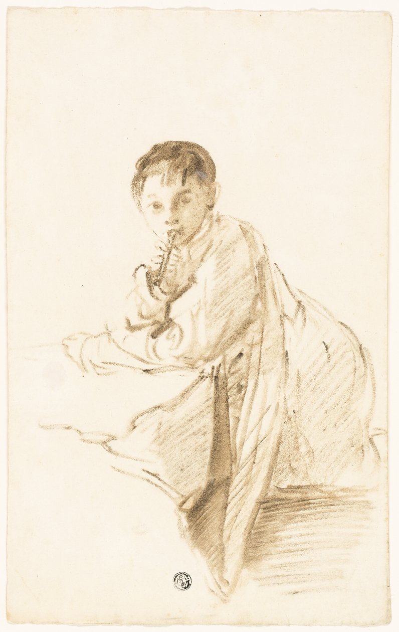 Dítě s hudebním nástrojem od Thomas Barker