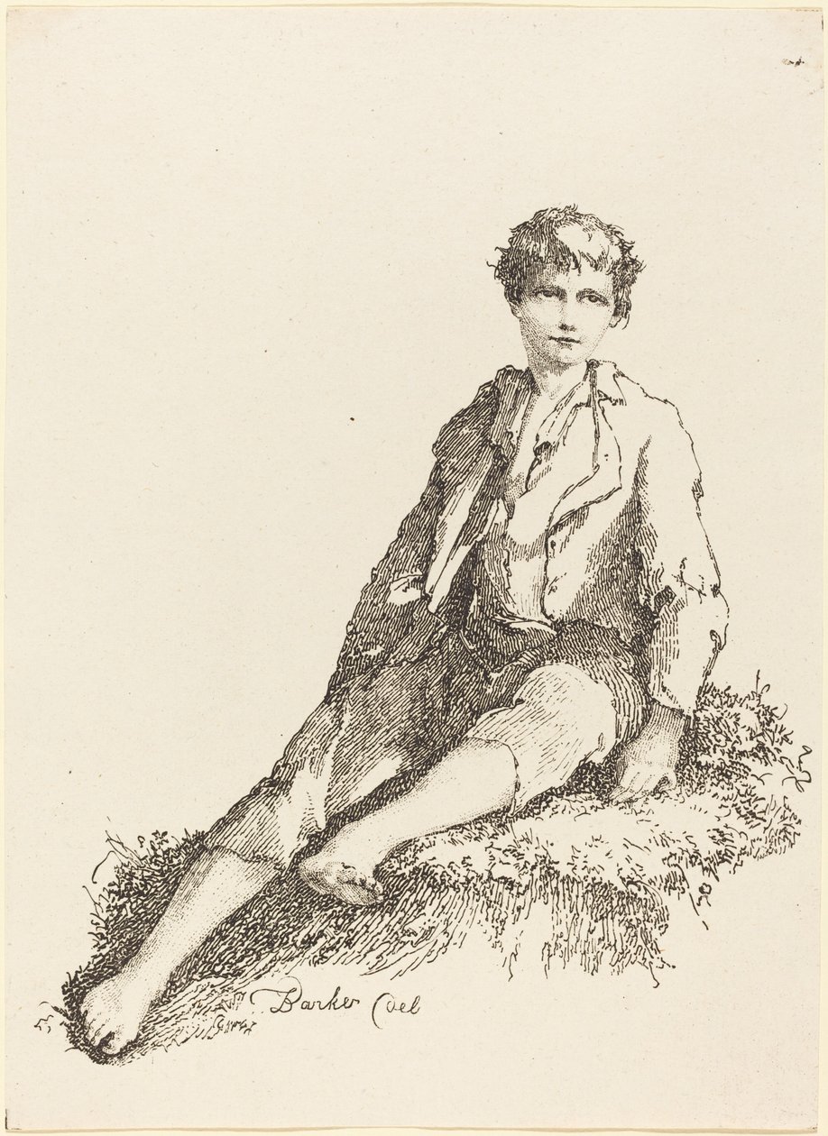 Mladý chlapec sedící, 1803. od Thomas Barker