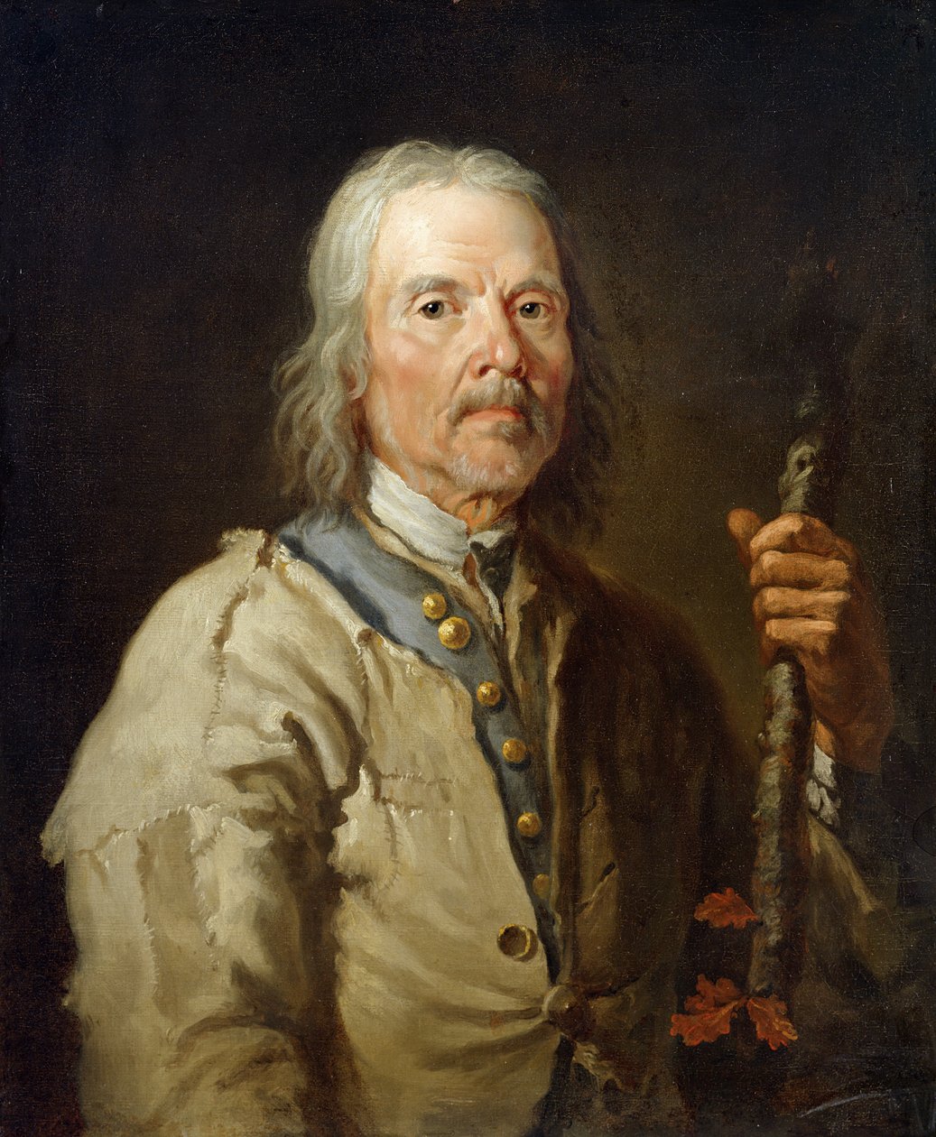 Muž držící hůl, cca 1800 (olej na plátně) od Thomas Barker of Bath