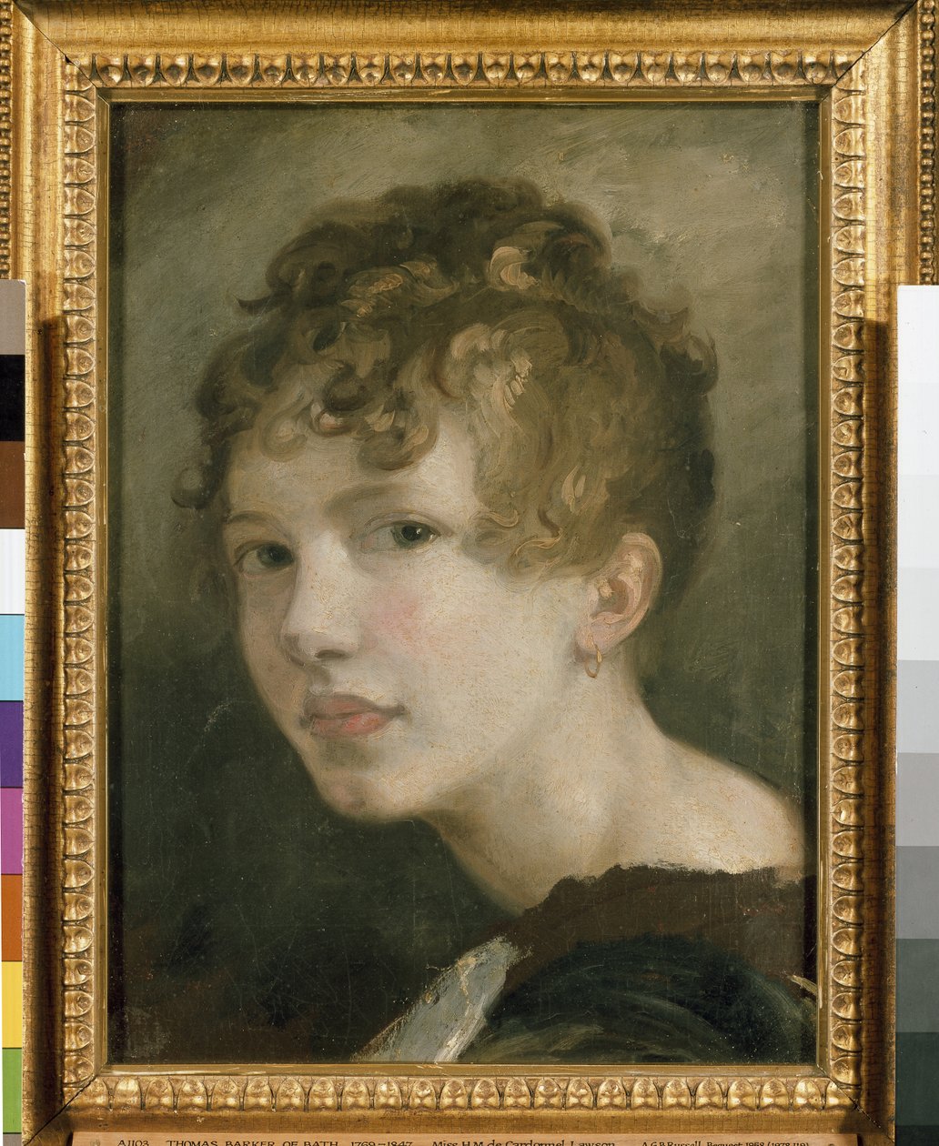Portrét slečny H.M. de Cardonnel Lawson, 19. století od Thomas Barker of Bath
