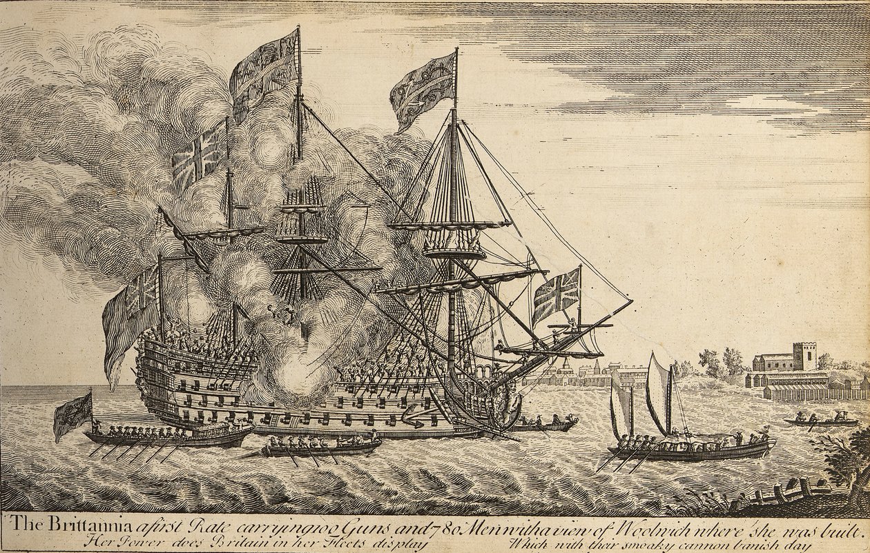 Brittannia", asi 1730 (lept) od Thomas Baston