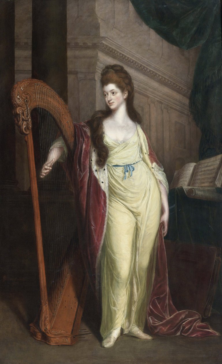Lady Elisabeth Cravenová - Portrét Alžběty, baronky Cravenové (1750-1828), pozdější markraběnka Brandenburg-Ansbach par Beach, Thomas (1738-1806). Olej na plátně, rozměr: 239x148,6 od Thomas Beach