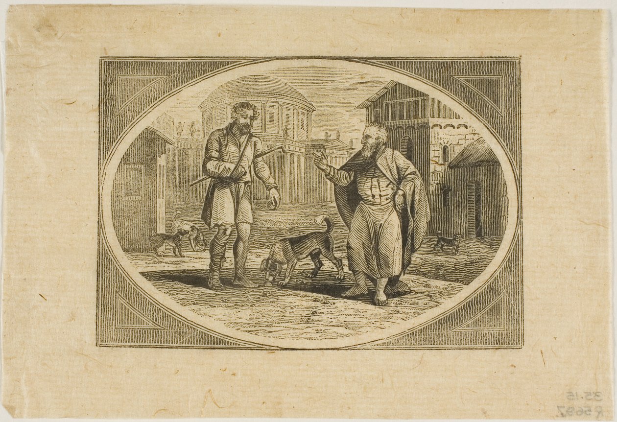 Bajka: Muž pokousaný psem od Thomas Bewick