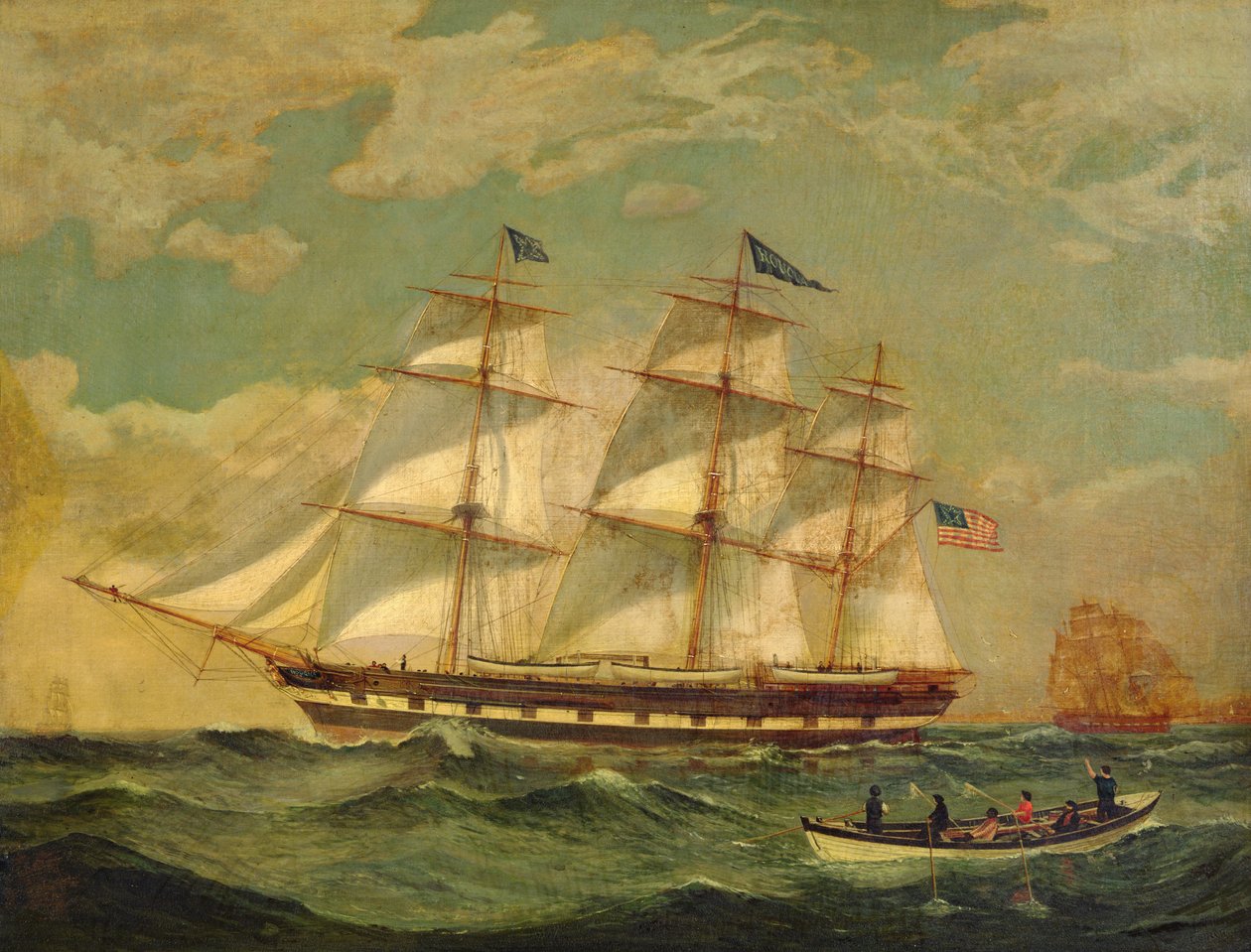 Loď Houqua od Thomas Birch