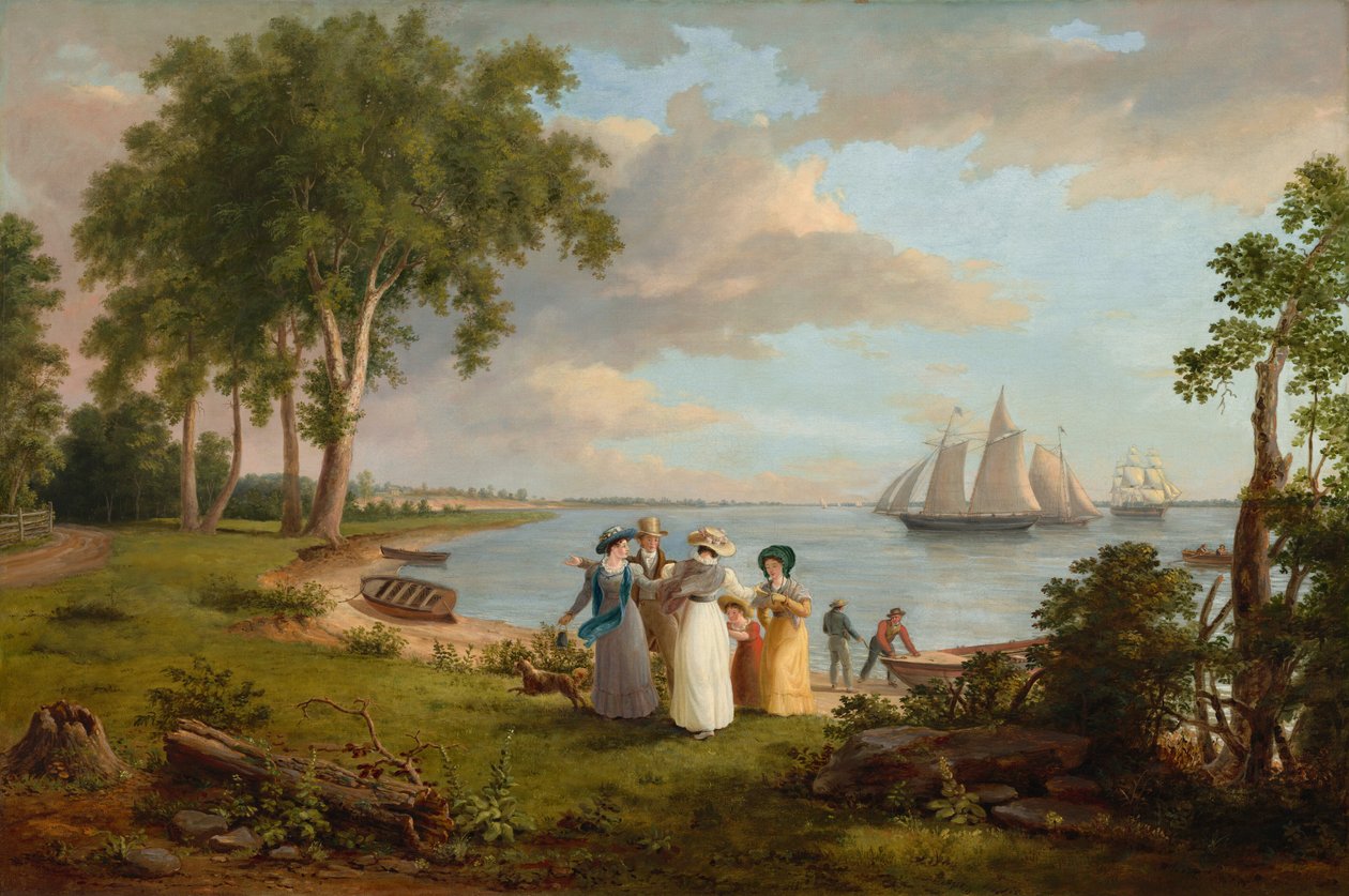 Pohled na Delaware poblíž Philadelphie od Thomas Birch