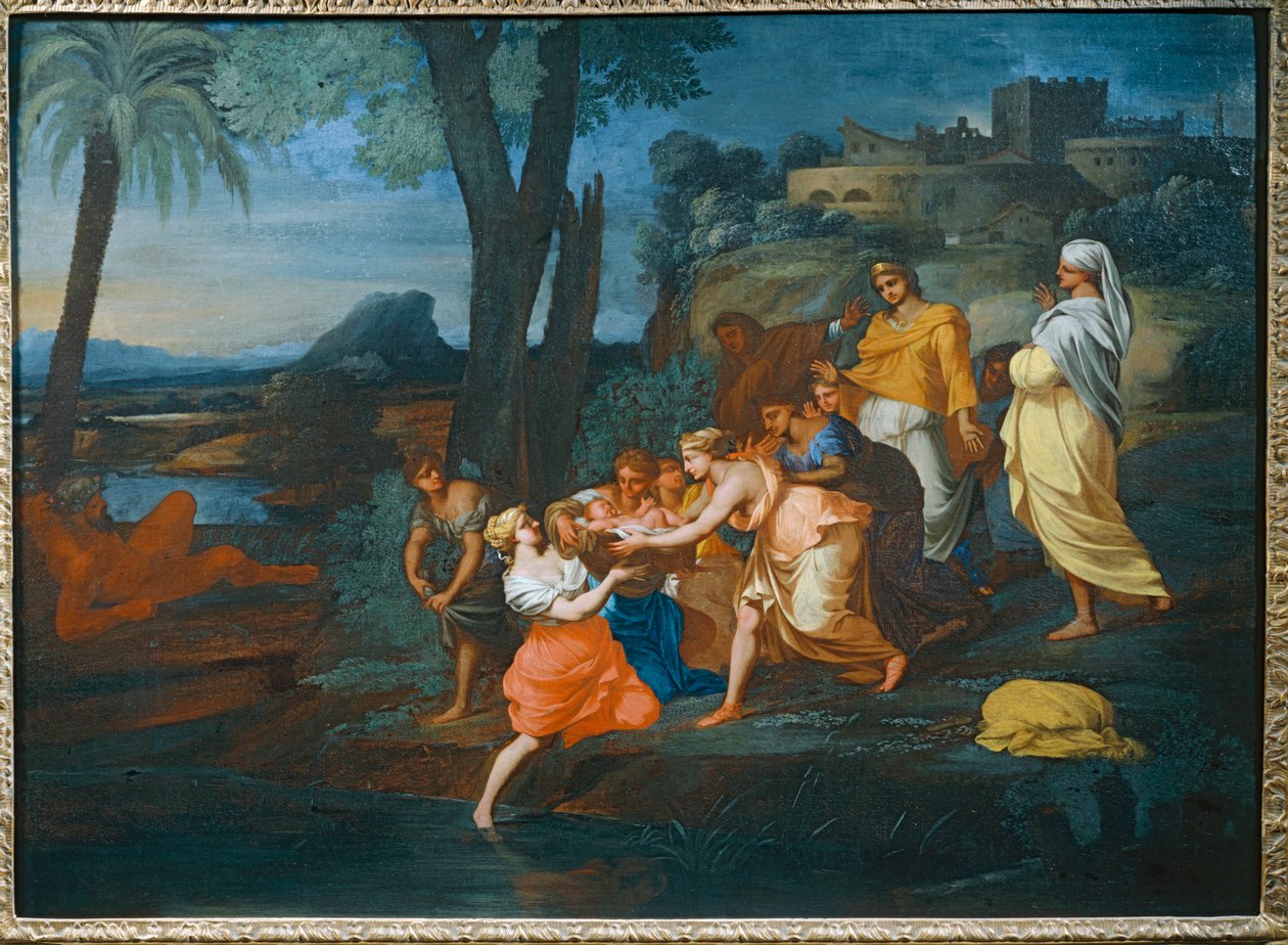 Moise sauve des eaux - Mojžíš se zachránil před vodami... od Thomas Blanchet